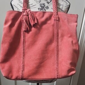 Moda Luxe Dusty Pink SuedeTote Bag